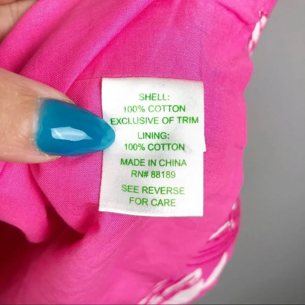 LILLY PULITZER | Crystal Dress in Hotty Pink Embellished Strapless Women’s 14 - Picture 11 of 12